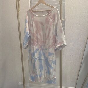 Free People Tie-Dye Oversized Sweatshirt Dress